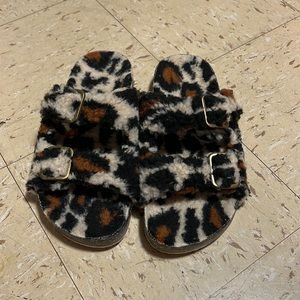 Cheetah print slippers